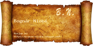 Bognár Niobé névjegykártya